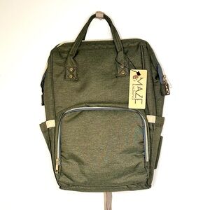 NWT Maze Exclusive Infant Travel Backpack - Olive Green